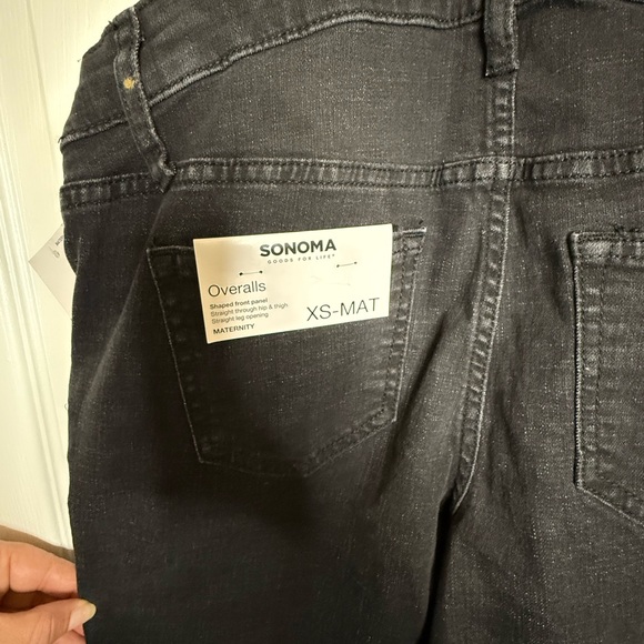 Sonoma‎ Faded Black Denim Maternity Overalls Classic Style - XS - NWT - Picture 3 of 4